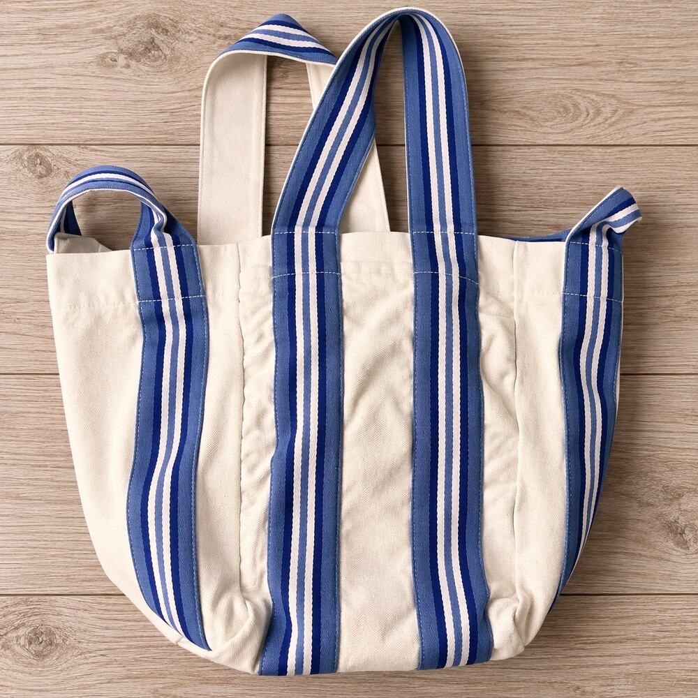 Tommy Bahama Relax Canvas Striped Large Tote Bag 20x20